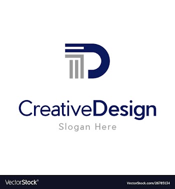 Letter d building creative development logo vector image
