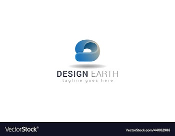 letter d creative 3d blue color technological logo