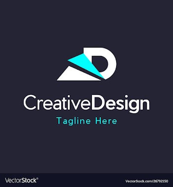 Letter d creative business logo design vector image