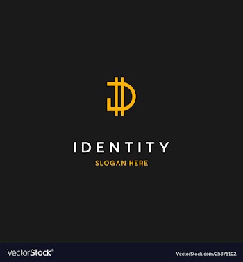 Letter d currency creative logo design vector image