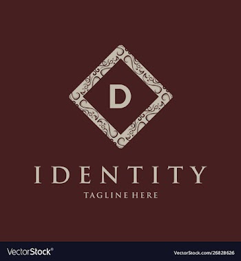 Letter d frame luxury creative business logo vector image