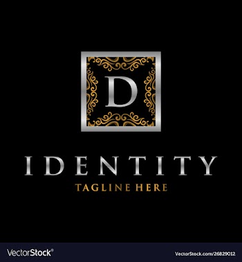 Letter d frame luxury creative business logo vector image