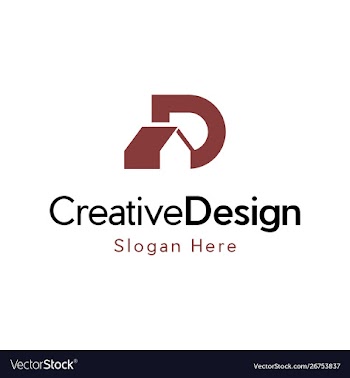 Letter d home creative business logo vector image