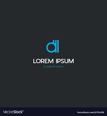 Letter d line creative business logo design vector image