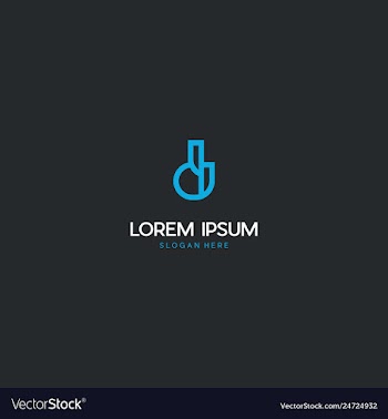 Letter d line creative business logo design vector image