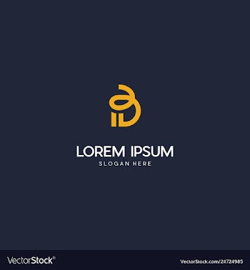 Letter d line creative business logo design vector image