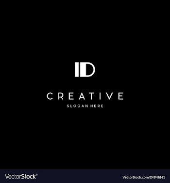 Letter d line creative business logo design vector image