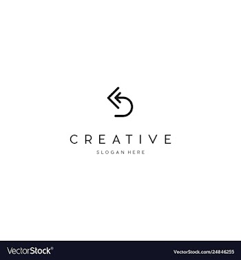 Letter d line creative business logo design vector image