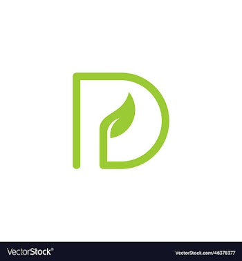 letter d logo leaf design image letter d