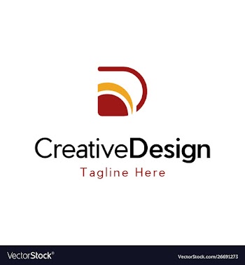 Letter d minimalist creative business logo vector image