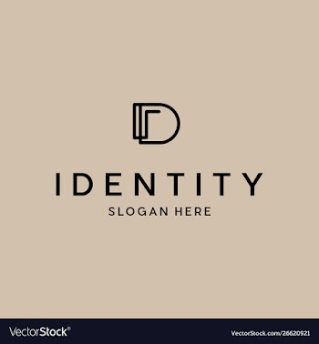 Letter d minimalist logo design vector image