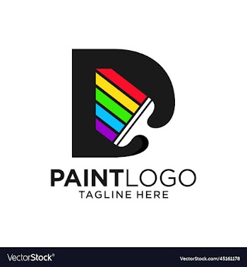 letter d paint logo design