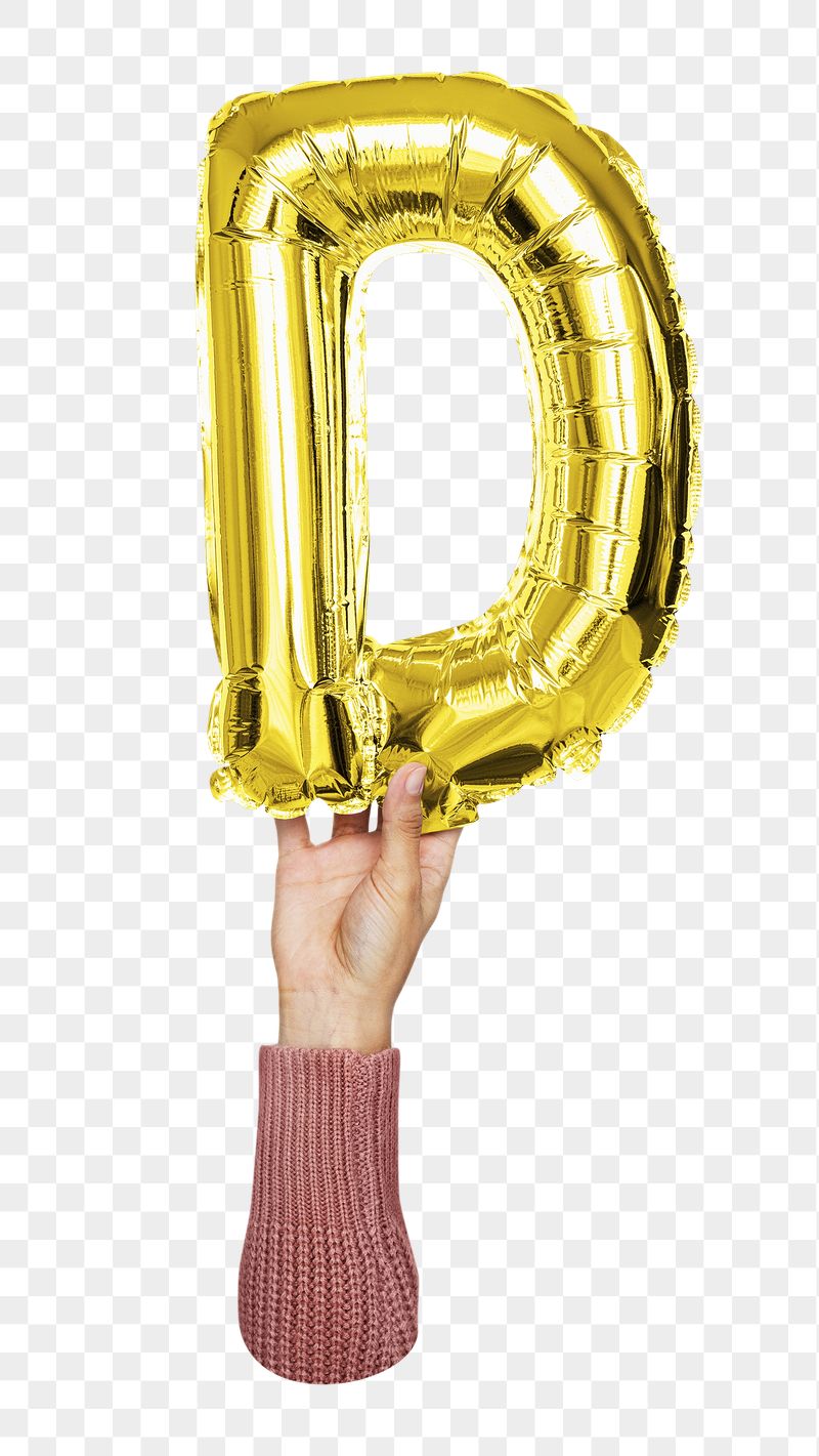 Letter D png gold balloon | Free PNG - rawpixel