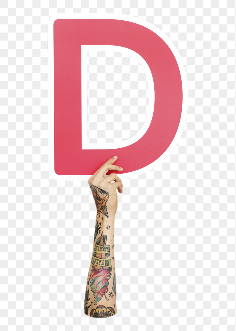 Letter D png hand holding | Free PNG - rawpixel