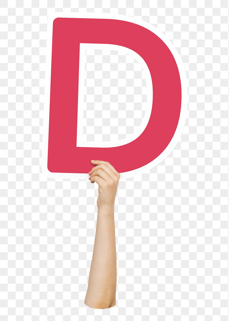 Letter D png hand holding | Free PNG - rawpixel