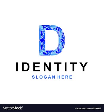 letter d polygonal creative logo design