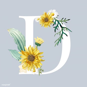 Letter D with blossoms | Free stock vector - 545040