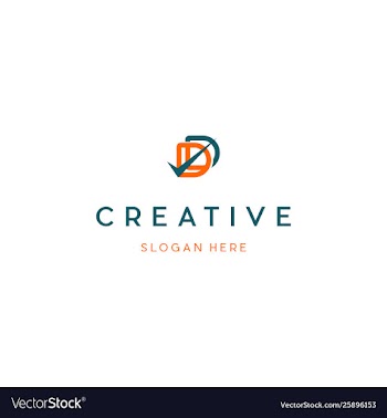 Letter dd creative business logo design vector image