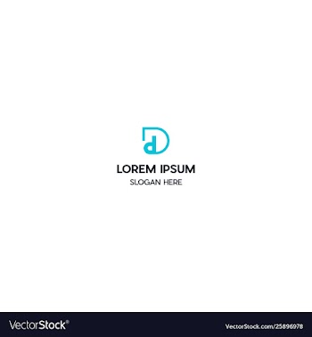 Letter dd unique logo design vector image