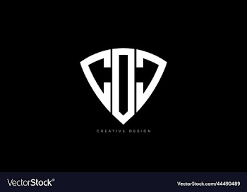 letter design coc shield shape branding