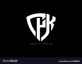 letter design cpk shield shape brand logo