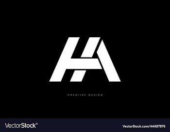 letter design ha elegant branding logo
