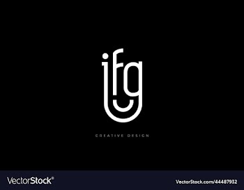 letter design ifg minimal creative concept