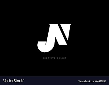 letter design jn creative logo design concept