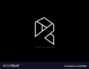 letter design r minimal line art elegant logo