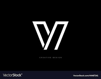 letter design v minimalist logo
