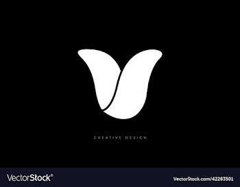 letter design v petals shape