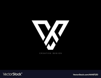 letter design vf unique shape brand logo concept