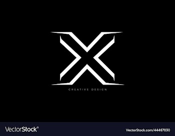 letter design x negative space creative logo