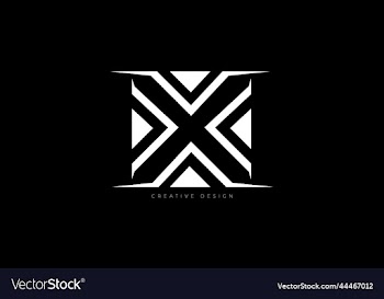 letter design x negative space elegant logo