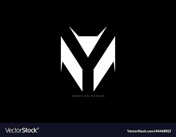 letter design y negative space branding logo