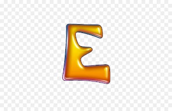 Letter Drop Alphanumeric - Water drop letter E 