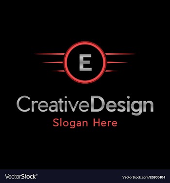 Letter e automotive creative business logo vector image