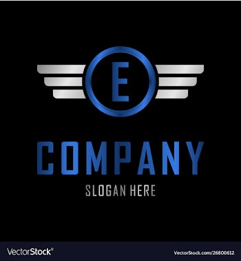 Letter e automotive creative business logo vector image