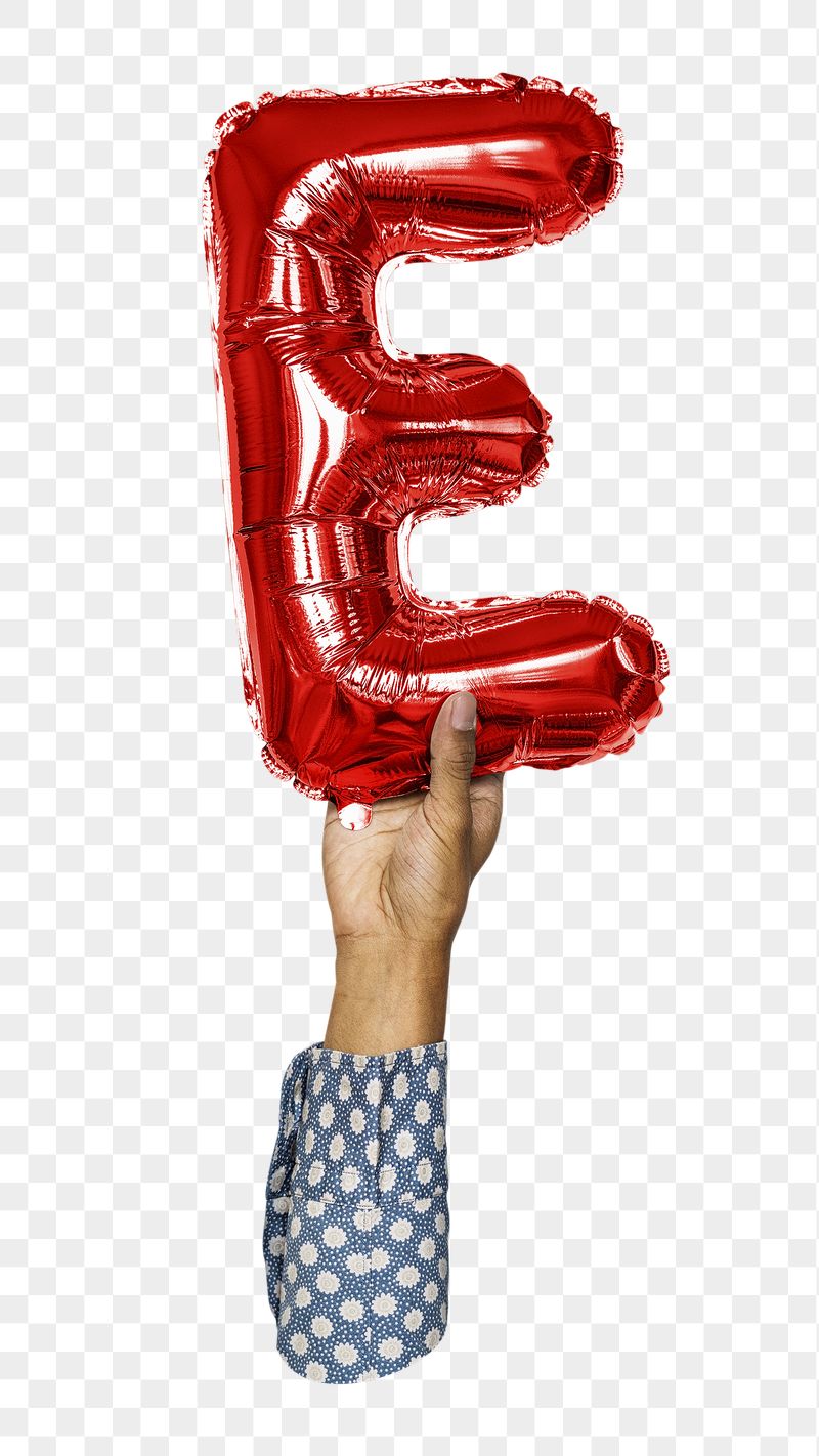 Letter E balloon png sticker, | Free PNG - rawpixel