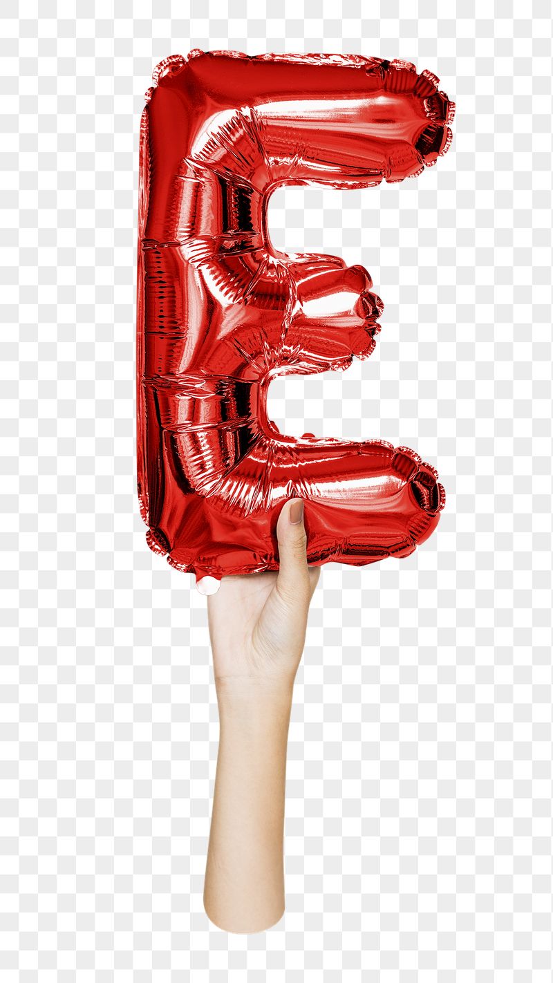 Letter E balloon png sticker, | Free PNG - rawpixel
