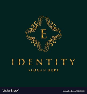 Letter e frame luxury creative business logo vector image