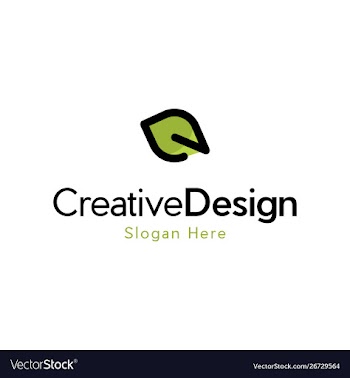 Letter e leaf naturally creative business logo vector image