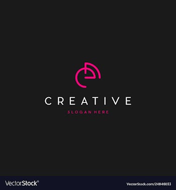 Letter e line creative business logo design vector image