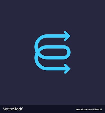 letter e lines logo