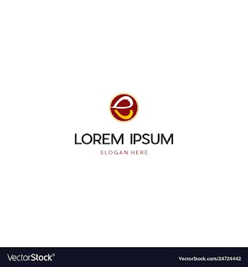 Letter e love creative business logo design vector image