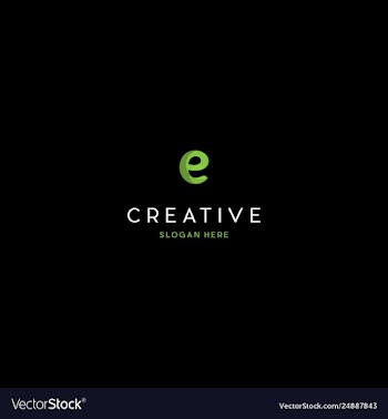 Letter e naturally creative business logo design vector image