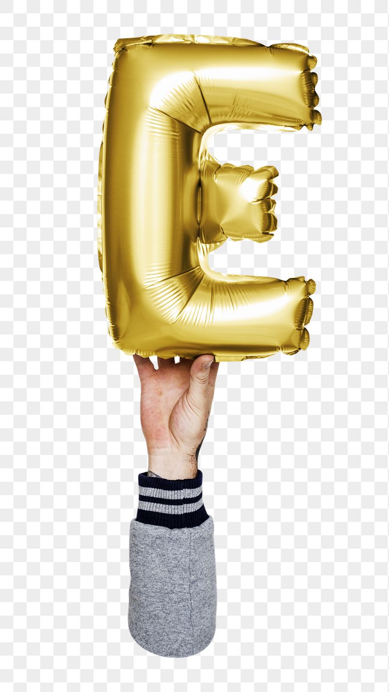 Letter E png gold balloon | Free PNG - rawpixel