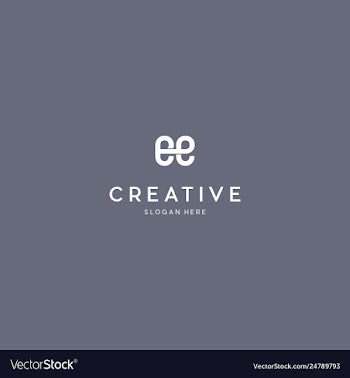 Letter ee creative business logo design vector image