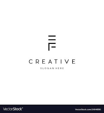 Letter ef creative business logo design vector image