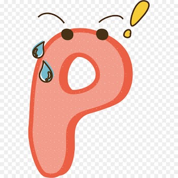 Letter English alphabet - Cartoon Cute Colors P 